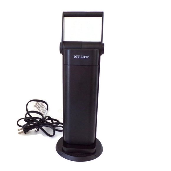 OTT-LITE Desk Top Lamp Model L139AB Black 2005 With Swivel Base ESHG2756  2/22 - Picture 2 of 7